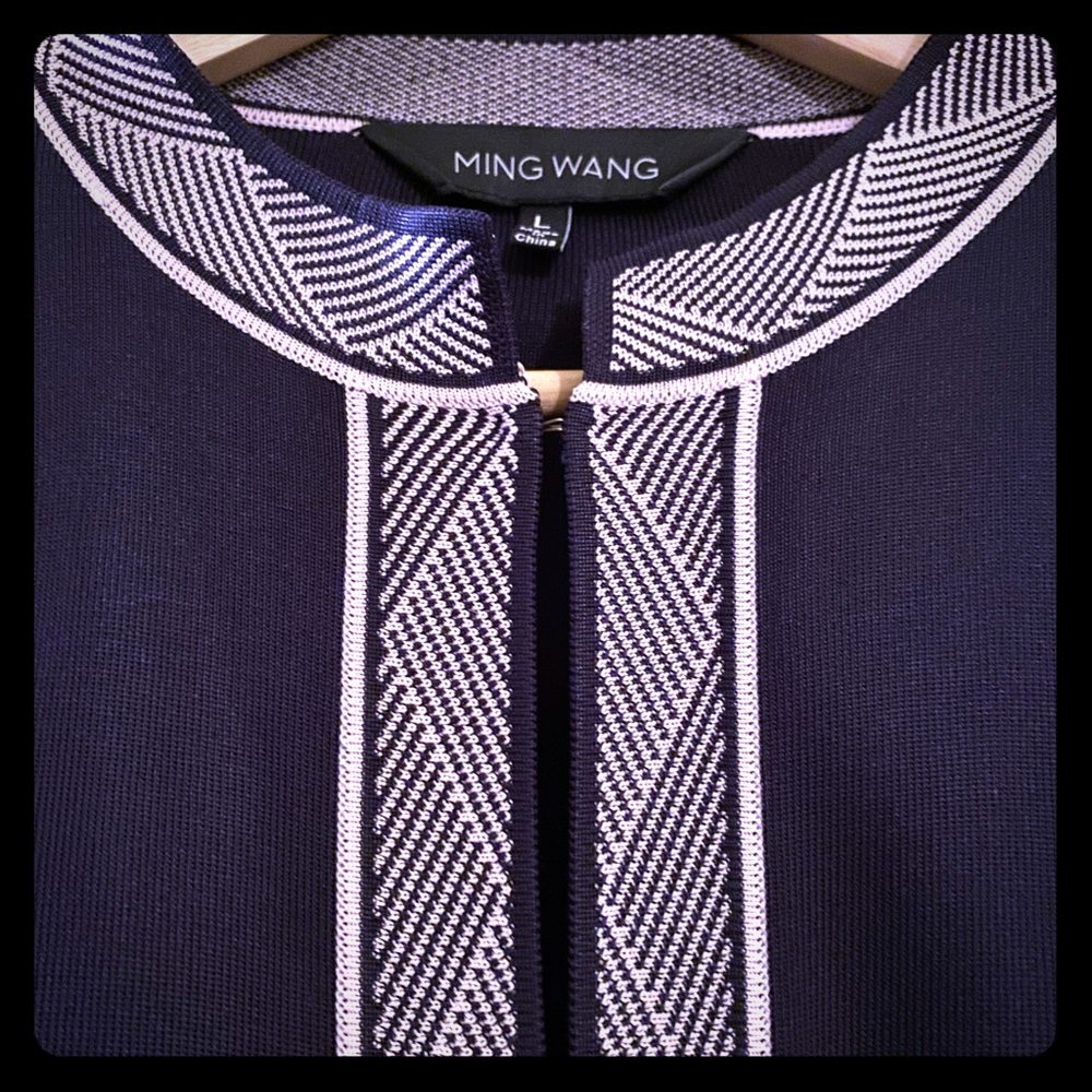 Classic navy Ming Wang Jacket
